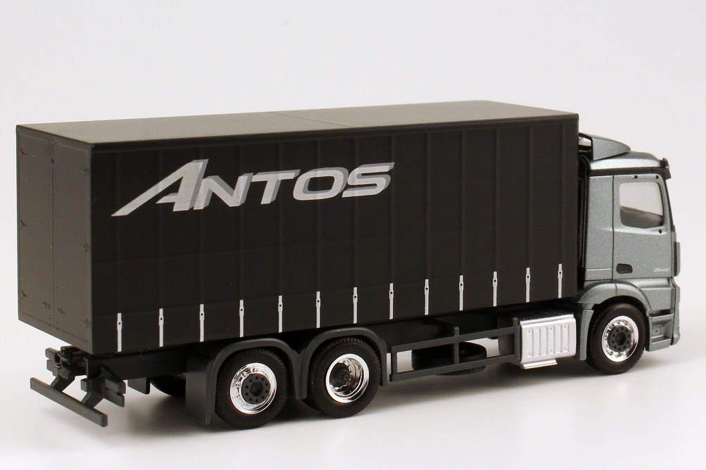 Foto 1:87 Mercedes-Benz Antos 3a GP-Lkw andorit-grau-met. Werbemodell - herpa B6 600 4091