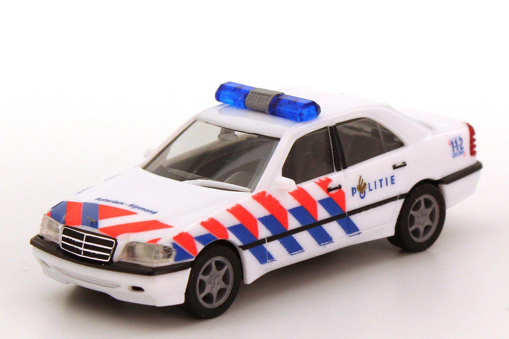 Foto 1:87 Mercedes-Benz C 220 Facelift (W202 MOPF) Politie Rotterdam-Rijnmond (Polizei NL) herpa