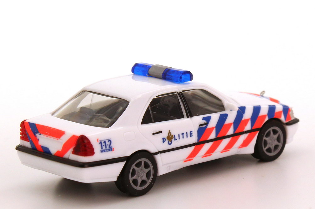 Foto 1:87 Mercedes-Benz C 220 Facelift (W202 MOPF) Politie Rotterdam-Rijnmond (Polizei NL) herpa