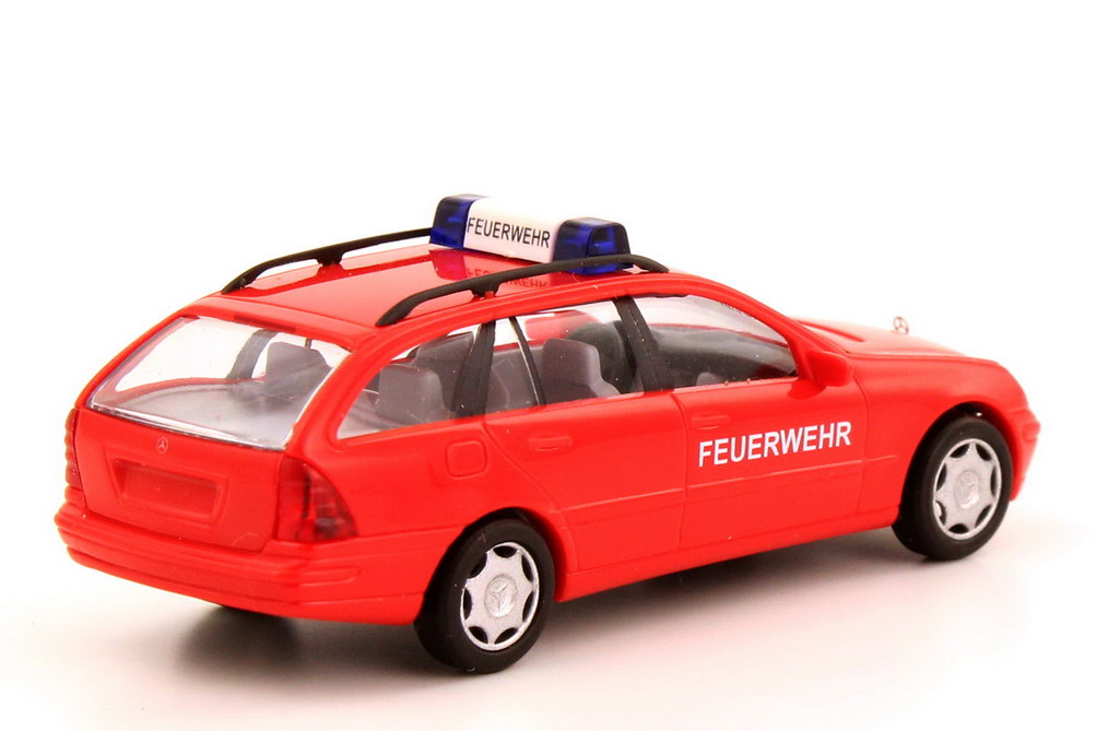Foto 1:87 Mercedes-Benz C-Klasse T-Modell (S203) Feuerwehr rot Busch 49153
