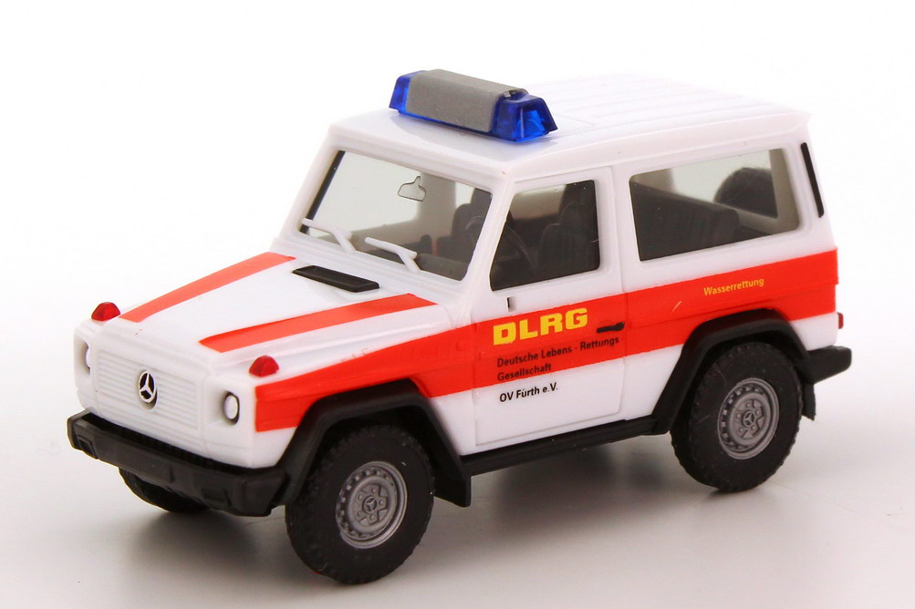 Foto 1:87 Mercedes-Benz G-Modell 300GE (W463) DLRG Wassrerettung, OV Fürth herpa
