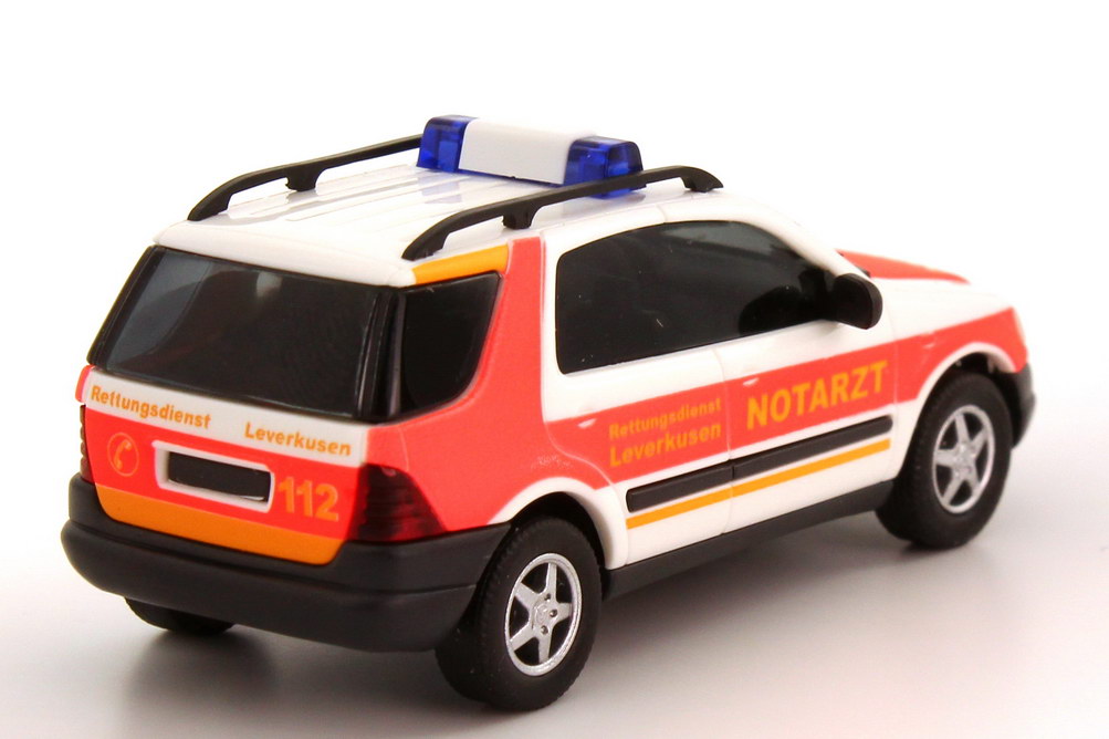 Foto 1:87 Mercedes-Benz M-Klasse ML 320 (W163) NEF Notarzt Rettungsdienst Leverkusen Busch 48511