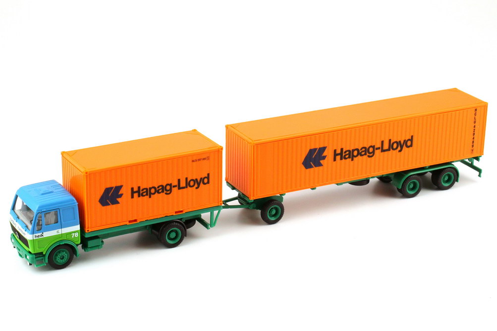 Foto 1:87 Mercedes-Benz NG 60ft.-Co-Hgz 2/3 heik, Hapag-Lloyd herpa 811544