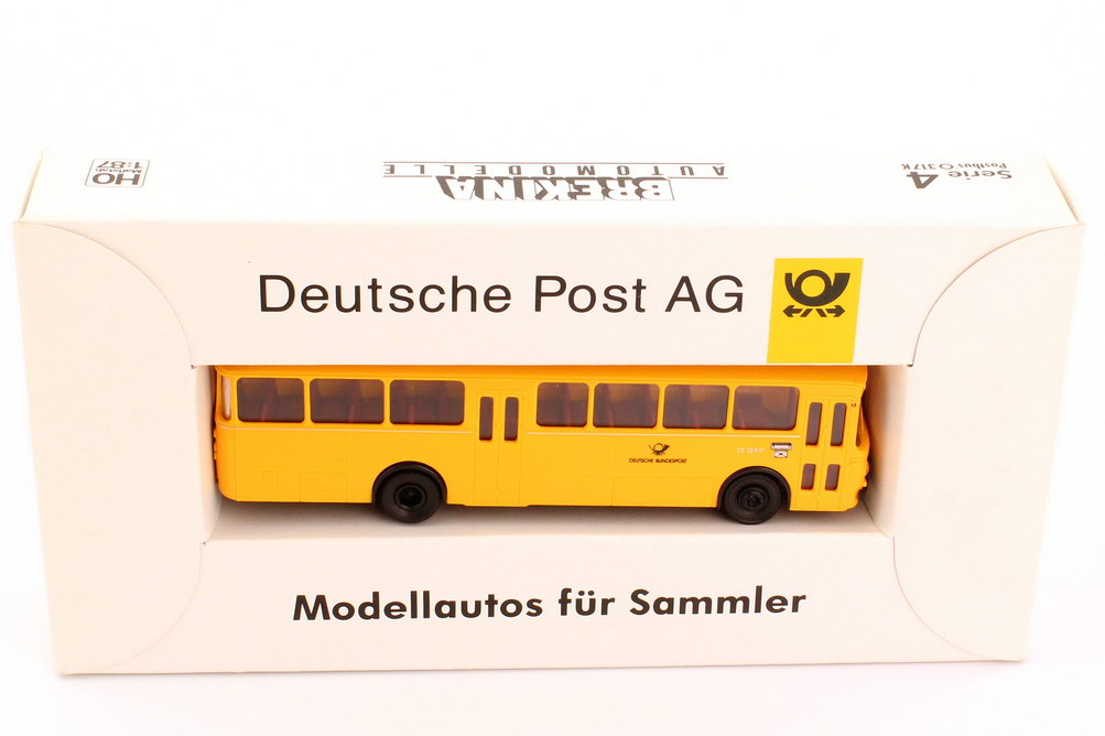 Foto 1:87 Mercedes-Benz O 317 K Deutsche Bundespost gelb (Post-Serie 4) Brekina