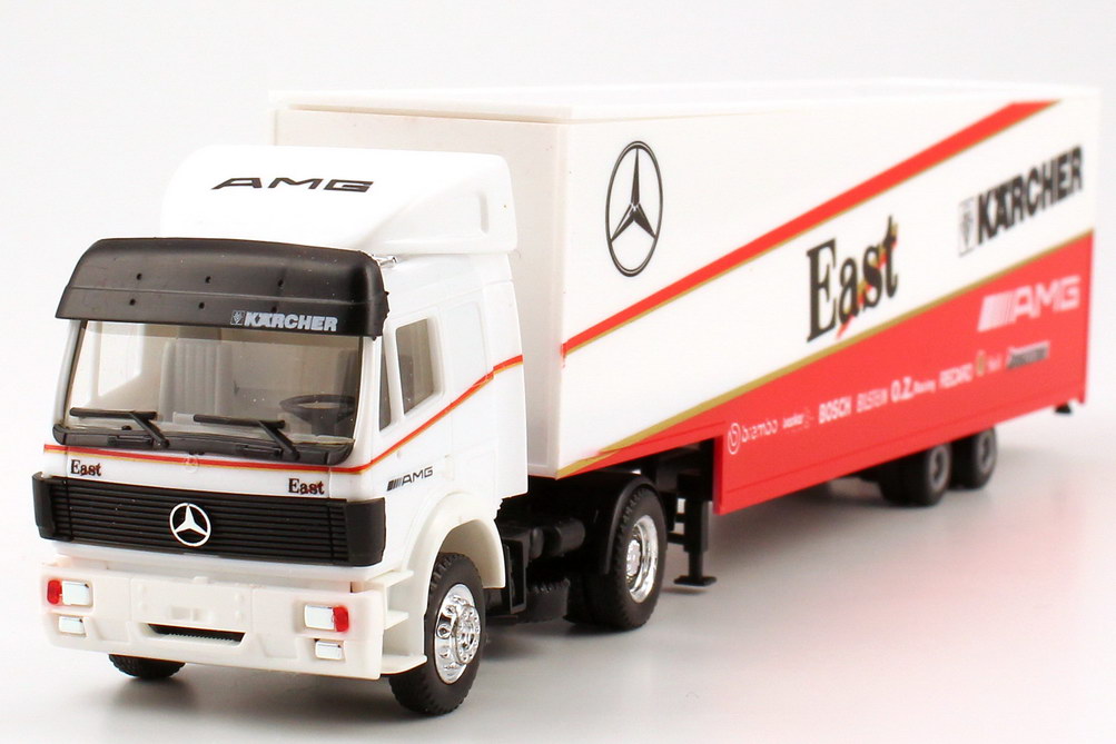 Foto 1:87 Mercedes-Benz SK Fv JuKoSzg 2/2 Renntransporter DTM 1991 AMG-East herpa 867042