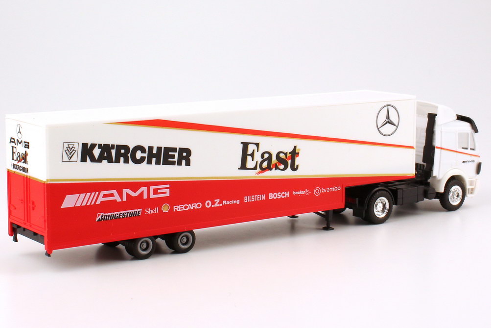 Foto 1:87 Mercedes-Benz SK Fv JuKoSzg 2/2 Renntransporter DTM 1991 AMG-East herpa 867042