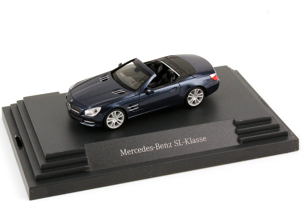 Foto 1:87 Mercedes-Benz SL-Klasse 2012 (R231) cavansit-blau-met. Werbemodell herpa B66960102