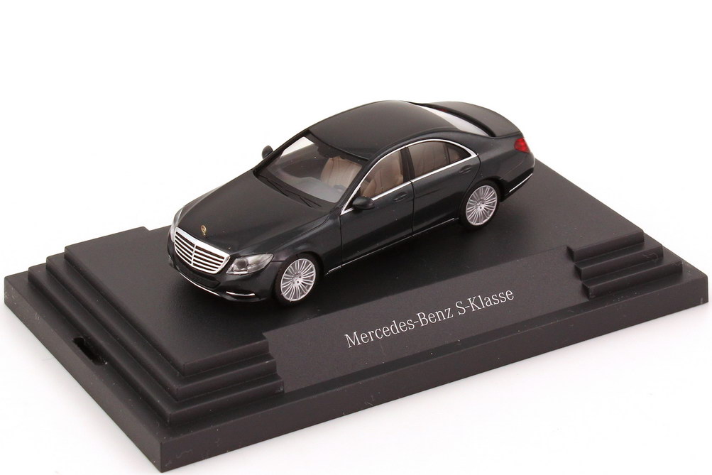 Foto 1:87 Mercedes-Benz S-Klasse 2013 Langversion (V222) blauanthrazit-met. Werbemodell herpa B66960150