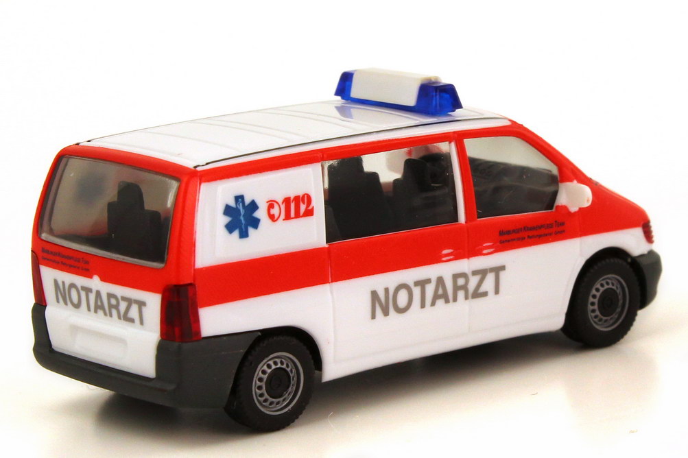 Foto 1:87 Mercedes-Benz Vito Bus (W638) NEF Notarzt Marburger Krankenpflege Team herpa 043519