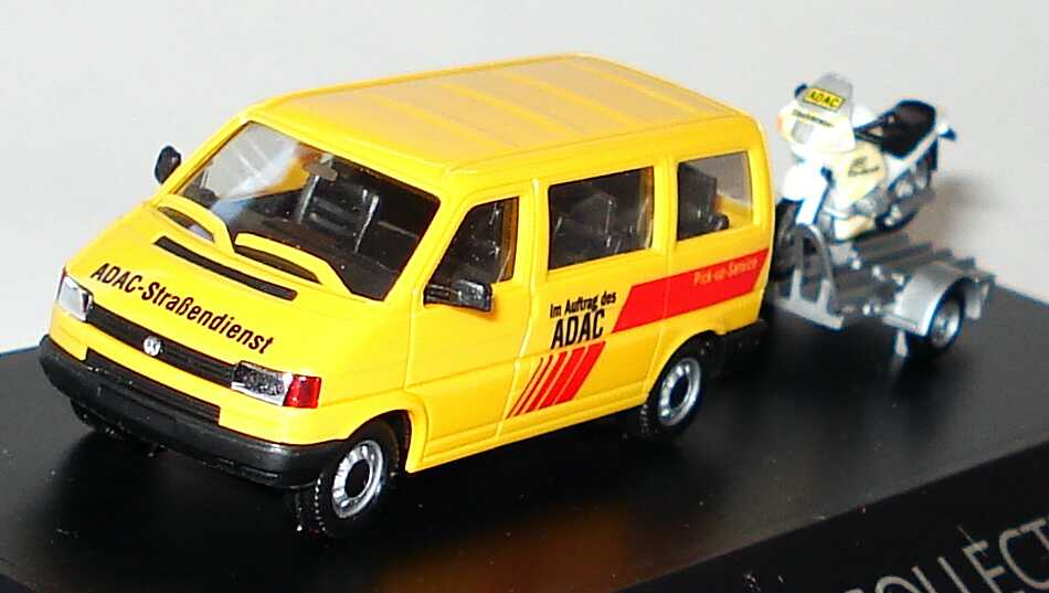 Foto 1:87 Michelin BIB-Car-Collection 1996 (VW T4 Bus ADAC Pick-up-Service mit Anhänger und BMW R 1100 RS ADAC Stauberater) herpa
