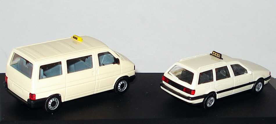 Foto 1:87 Michelin BIB-Car-Collection 1997 (VW Passat Variant Taxi + VW T4 Bus Taxi) herpa