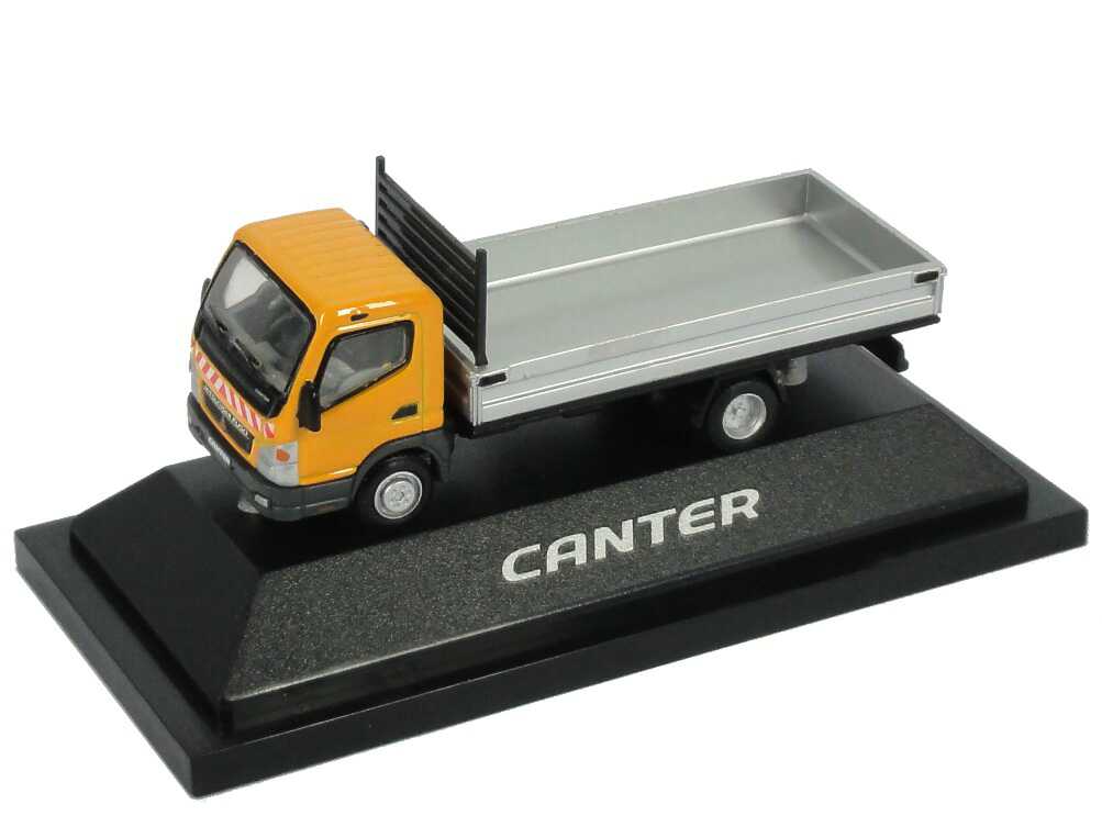 Foto 1:87 Mitsubishi Fuso Canter 2006 2a Pritsche-LKW orange/silber Kommunal Werbemodell Mitsubishi