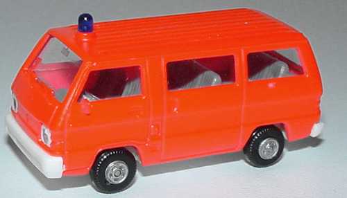 Foto 1:87 Mitsubishi L300 I Bus Feuerwehr tagesleuchtrot Rietze