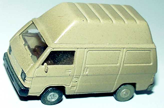 Foto 1:87 Mitsubishi L300 I Kasten Hochdach braunbeige verschmutzt Rietze