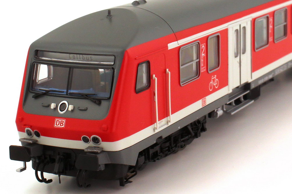 Foto 1:87 H0 Nahverkehr-Steuerwagen Typ Bybdzf 482.1 2.Klasse mit Wittenberger Kopf DB AG rot/grau Gleichstrom Roco 64210