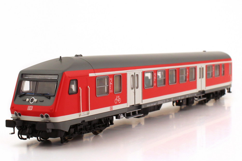 Foto 1:87 H0 Nahverkehr-Steuerwagen Typ Bybdzf 482.1 2.Klasse mit Wittenberger Kopf DB AG rot/grau Gleichstrom Roco 64210
