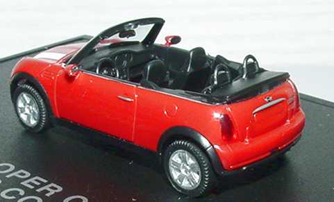 Foto 1:87 New Mini Cooper Cabrio chilired mit weißen Streifen Werbemodell herpa 80410309096