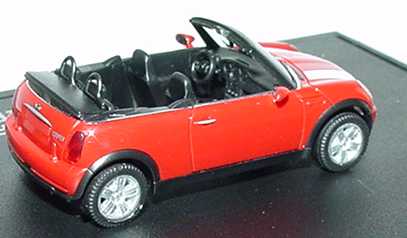Foto 1:87 New Mini Cooper Cabrio chilired mit weißen Streifen Werbemodell herpa 80410309096