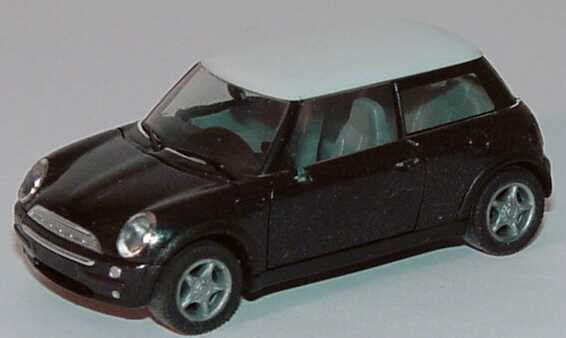 Foto 1:87 New Mini Cooper anthrazitmet., Dach weiß (Bastelware) herpa 033022