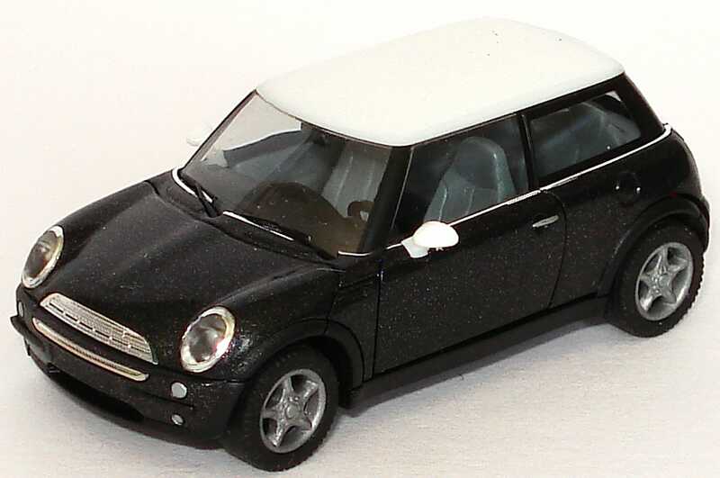 Foto 1:87 New Mini Cooper anthrazitmet., Dach weiß herpa 033022