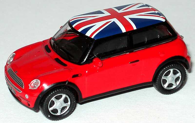 Foto 1:87 New Mini Cooper rot, Dachdruck Union Jack HighSpeed