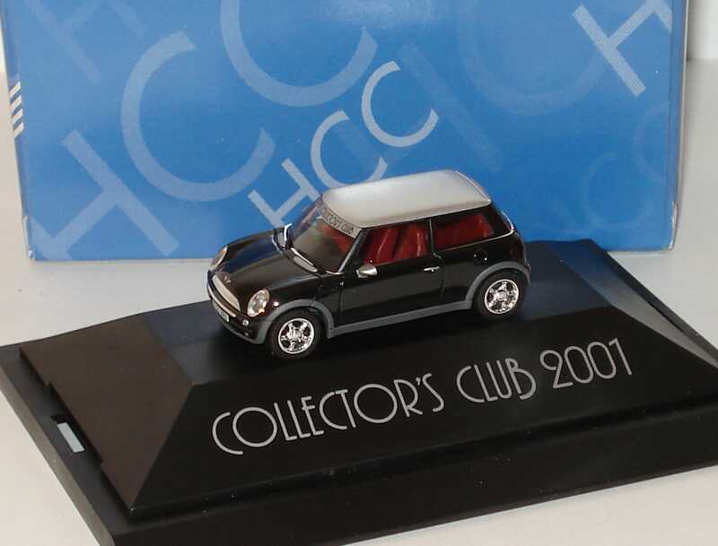 Foto 1:87 New Mini Cooper schwarz, Dach silber Collector´s Club 2001 herpa 196642