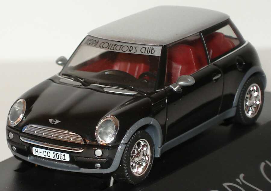 Foto 1:87 New Mini Cooper schwarz, Dach silber Collector´s Club 2001 herpa 196642