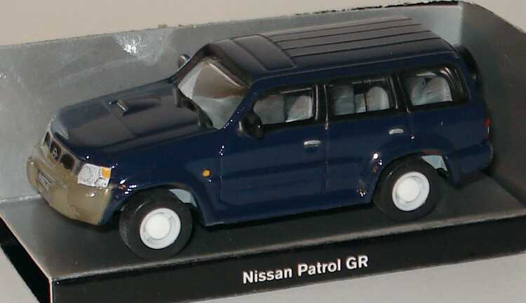 Foto 1:87 Nissan Patrol GR 3.0 Di Turbo dunkelblau, ohne Seitendruck/-Lackierung Werbemodell Nissan