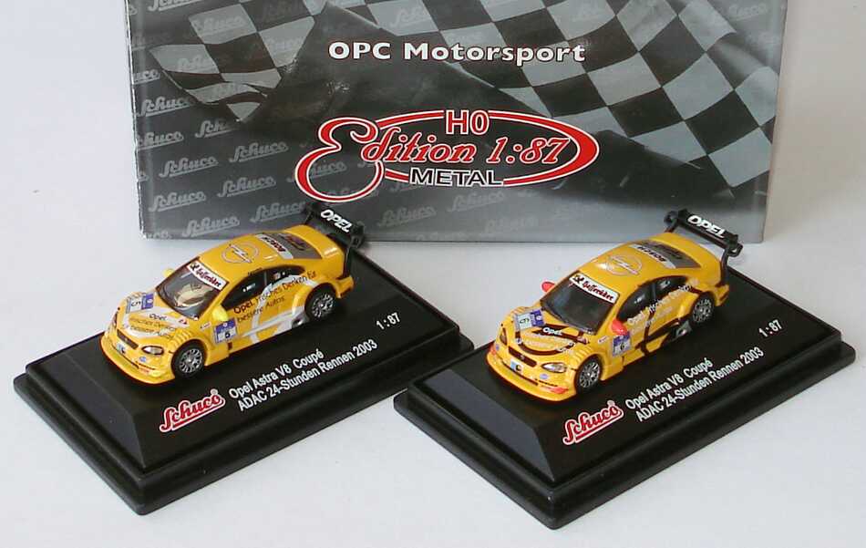 Foto 1:87 OPC Motorsport Setpackung (2x Opel Astra V8 Coupé ADAC 24-Stunden Rennen 2003 (Nr.5 + Nr.6)) Schuco 21757