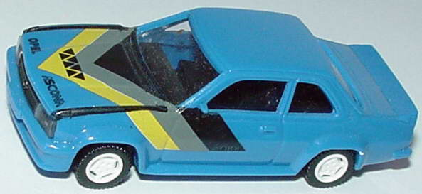 Foto 1:87 Opel Ascona B 400 blau, Opel-Motorsport-Design euromodell