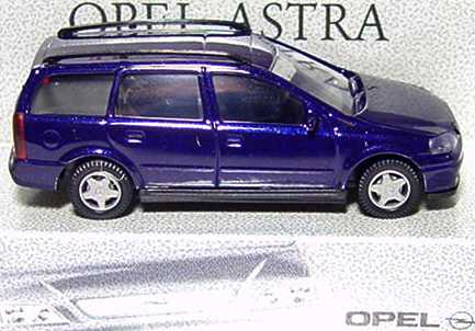 Foto 1:87 Opel Astra B Caravan dunkelblau-met. Werbemodell Wiking