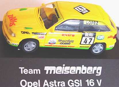 Foto 1:87 Opel Astra GSi Meisenberg Nr.47 Lopez (DTT 1993) Rietze 90104