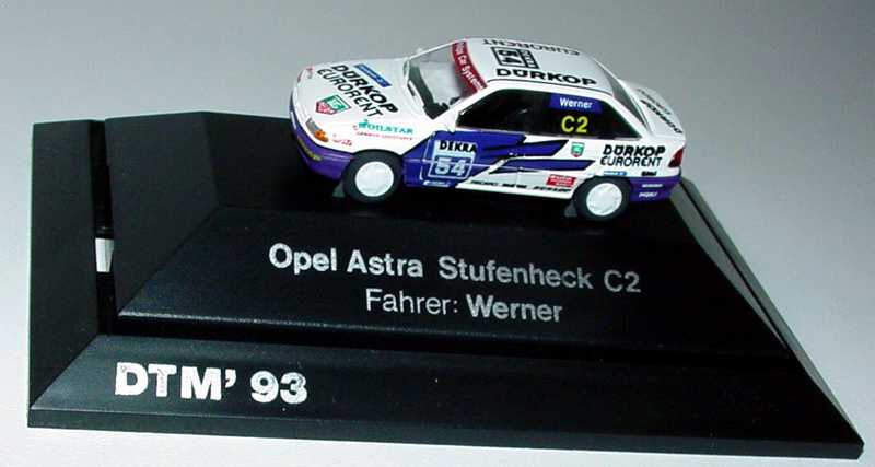 Foto 1:87 Opel Astra Stufenheck Dürkop Nr. 54 Werner (DTM 1993) Rietze 90106