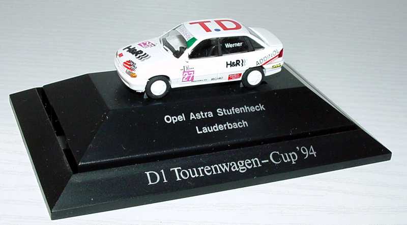 Foto 1:87 Opel Astra Stufenheck H&R, T.D Nr.27, Werner (D1 TWC ´94) Rietze 90114