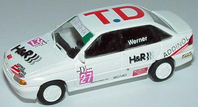 Foto 1:87 Opel Astra Stufenheck H&R, T.D Nr.27, Werner (D1 TWC ´94) (ohne PC-Box) Rietze 90114