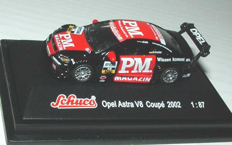 Foto 1:87 Opel Astra V8 Coupé DTM 2002 P.M. Magazin Nr.14, Scheider Schuco 21647