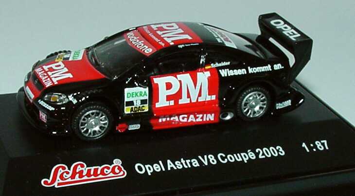 Foto 1:87 Opel Astra V8 Coupé DTM 2003 P.M. Magazin Nr.18, Scheider Schuco 21773