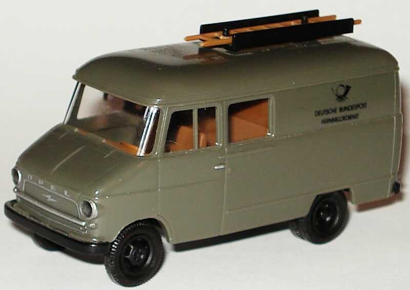 Foto 1:87 Opel Blitz A Doka-Kasten Deutsche Bundespost Fernmeldedienst grau Brekina