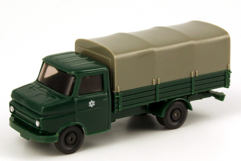 Foto 1:87 Opel Blitz Kurzhauber (eckig) Mannschafts-Pritschenwagen Polizei, Druck Polizeistern fein Wiking 103