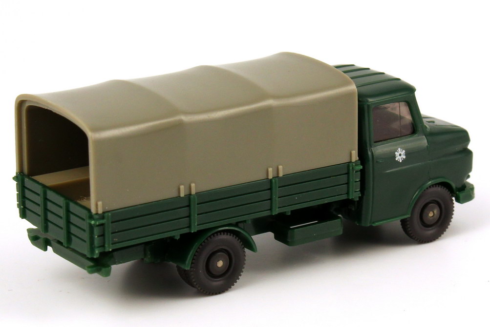 Foto 1:87 Opel Blitz Kurzhauber (eckig) Mannschafts-Pritschenwagen Polizei, Druck Polizeistern fein Wiking 103