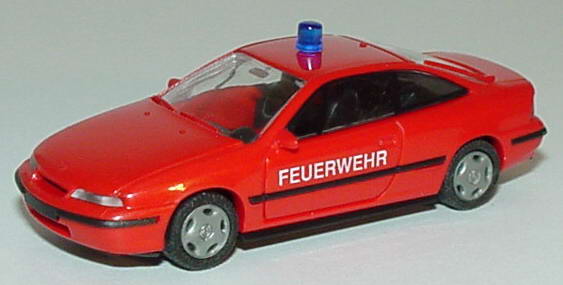 Foto 1:87 Opel Calibra Feuerwehr rot Rietze