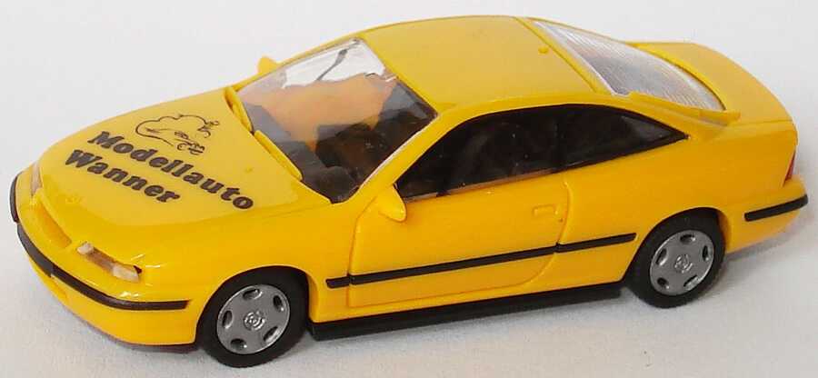 Foto 1:87 Opel Calibra Modellauto Wanner gelb Rietze