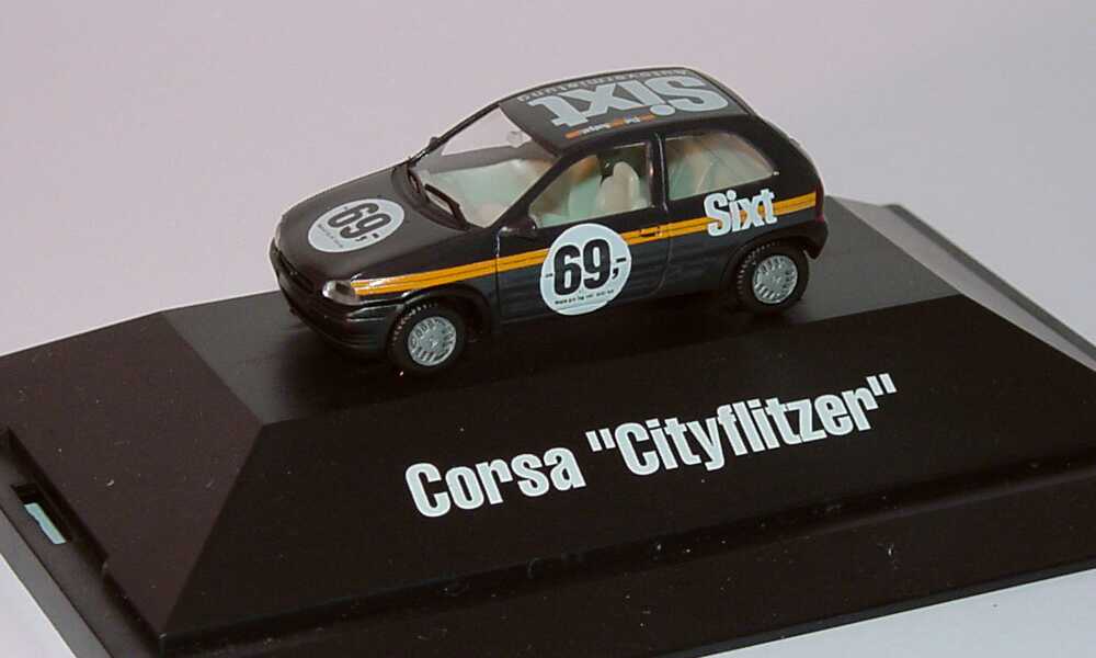 Foto 1:87 Opel Corsa B 2türig Sixt-Cityflitzer, 69,- herpa 182300