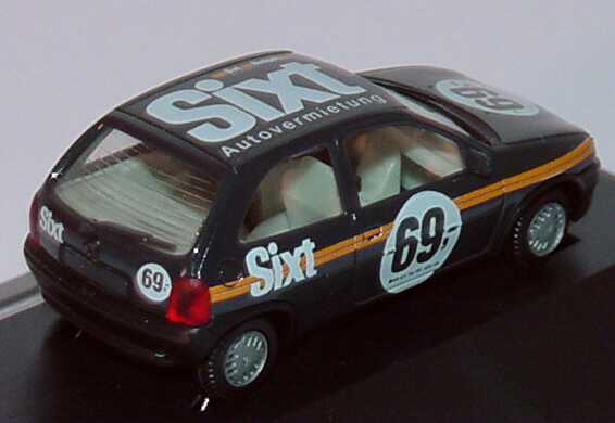 Foto 1:87 Opel Corsa B 2türig Sixt-Cityflitzer, 69,- herpa 182300