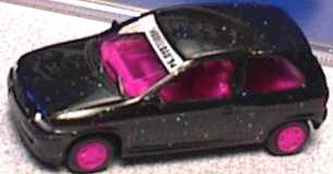 Foto 1:87 Opel Corsa B GSi glitzerschwarz/pink Intermodellbau ´94 herpa