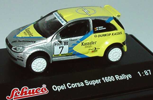 Foto 1:87 Opel Corsa C Super 1600 Rallye DRM 2003, Eifel Rallye Opel Performance Nr.7, Rotter/Hawranke Schuco 21852