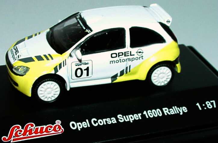 Foto 1:87 Opel Corsa C Super 1600 Rallye Studie 01 2001 Schuco 21846