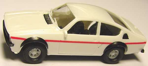 Foto 1:87 Opel Kadett C Coupé Sport weiß, rote Seitenstreifen I.M.U. 05504