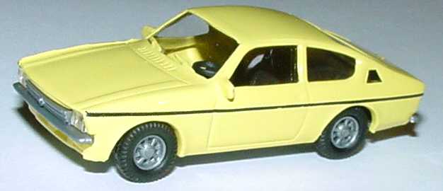 Foto 1:87 Opel Kadett C Coupé hellgelb (schwarzer Druck, grauer Grill) I.M.U.