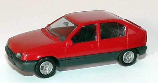 Foto 1:87 Opel Kadett E GT 4türig weinrot herpa 2052